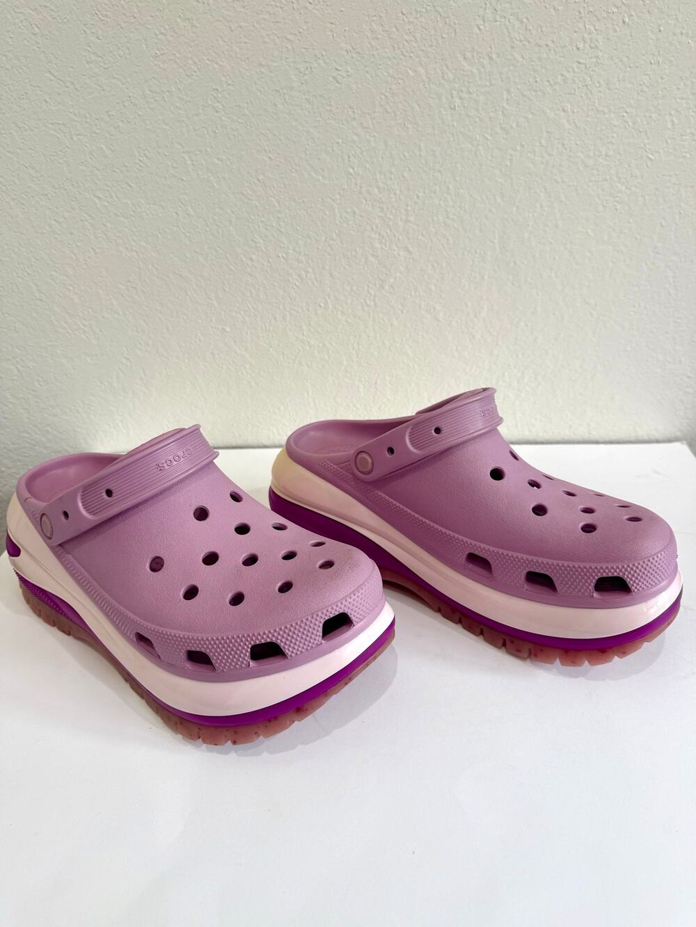 Crocs Mega Crush Clog Hydrangea Platform Chunky Lug Y2K Purple Unisex M9 W11
